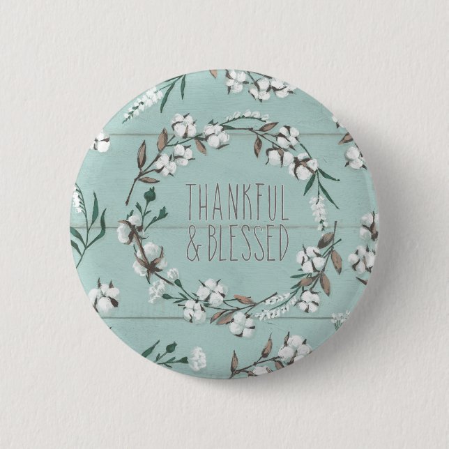 Macaron Rond 5 Cm VI menthe bénie | reconnaissant et béni (Devant)