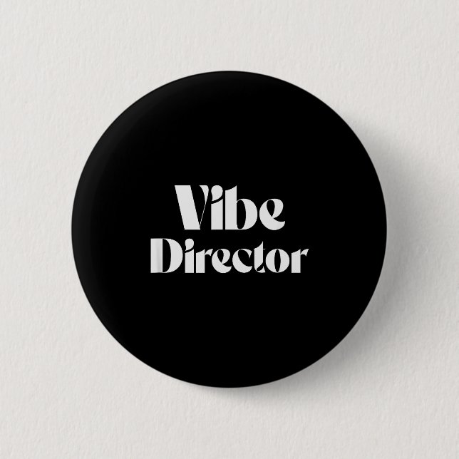 Macaron Rond 5 Cm Vibe Director Bold Energy Leader Text Design  (Devant)