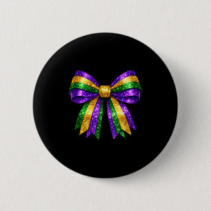 Macaron Rond 5 Cm vibes de fête de parade de ruban coquette Mardi gr