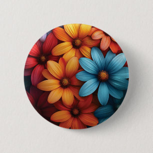 Macaron Rond 5 Cm Vibrant couleur marron, bleu, jaune, couleur orang