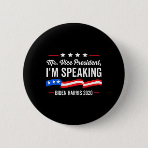 Macaron Rond 5 Cm Vice-président Je parle Débat 2020