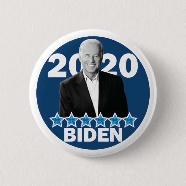 Macaron Rond 5 Cm Vice-président Joe Biden - Candidat démocrate 2020 (Devant)