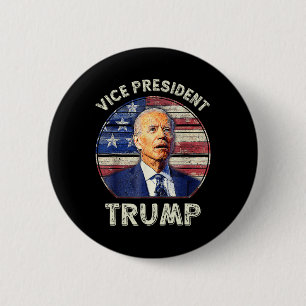 Macaron Rond 5 Cm Vice-président Trump Drapeau américain Biden Élect