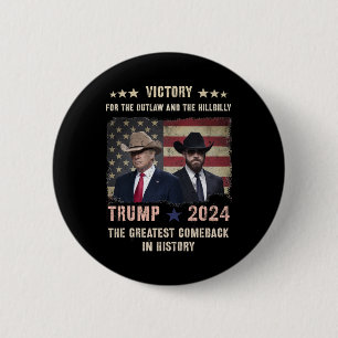 Macaron Rond 5 Cm Victoire vintage Trump Vance Nous Avons Gagné Fête