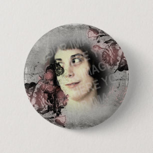 Macaron Rond 5 Cm Vielle clé et photo personnalisée Rose