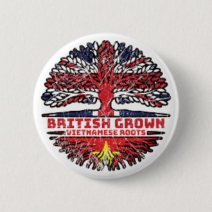 Macaron Rond 5 Cm Viêt Nam Royaume-Uni Royaume-Uni Arbre britannique