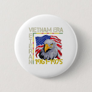 Macaron Rond 5 Cm Vietnam Vétéran Era 1961 1975 Mémorial drapeau Amé