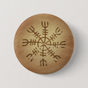 Macaron Rond 5 Cm Vieux charmes magiques islandais d'Irresistibility