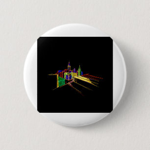 Macaron Rond 5 Cm Ville animée