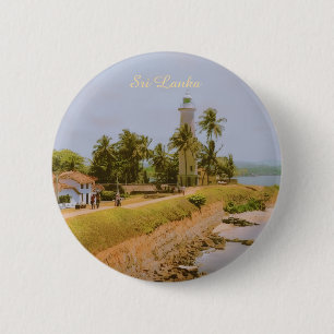 Macaron Rond 5 Cm Ville côtière de Galle, Sri Lanka Souvenir de voya