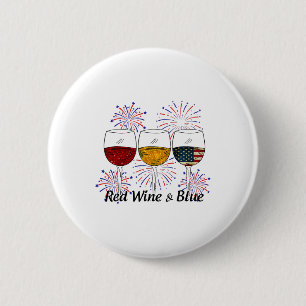 Macaron Rond 5 Cm Vin Rouge Et Bleu 4 juillet Rouge Blanc Bleu Vin