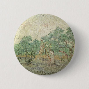 Macaron Rond 5 Cm Vincent van Gogh - Cueillette des olives