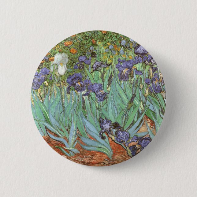 Macaron Rond 5 Cm Vincent van Gogh - Irises (Devant)