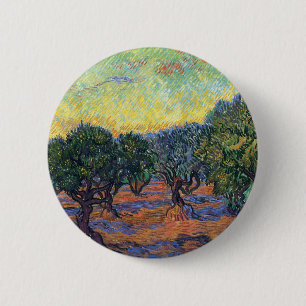 Macaron Rond 5 Cm Vincent Van Gogh Olive Grove Impressionnisme Art