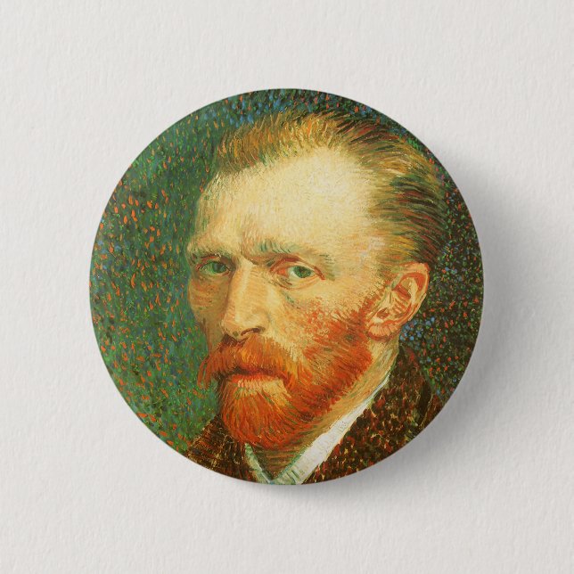Macaron Rond 5 Cm Vincent van Gogh - Van Gogh Autoportrait (Devant)