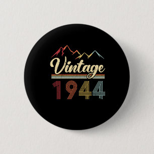 Macaron Rond 5 Cm Vintage 1944 77e anniversaire Retro 77 ans