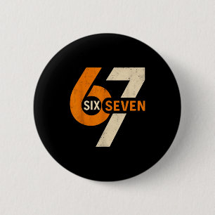 Macaron Rond 5 Cm Vintage 67 Six Seven 6 7 Numéro Rétro 67 Meme