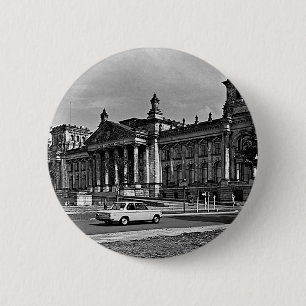 Macaron Rond 5 Cm Vintage Berlin Reichstag parlement maison Mouse Pa