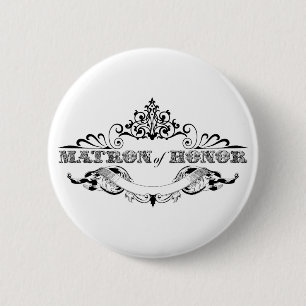 Macaron Rond 5 Cm Vintage cadre Matron d'honneur Mariage de la fête 