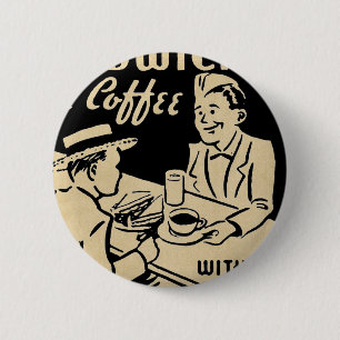 Macaron Rond 5 Cm Vintage Coffee Shop