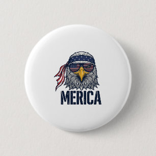 Macaron Rond 5 Cm Vintage design de chemise patriotique Eagle Merica