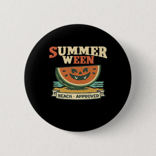 Macaron Rond 5 Cm Vintage Éffrayant Summerween Watermelon - Éffrayan