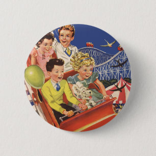 Macaron Rond 5 Cm Vintage Enfants Ballottes Roller Dessous de verre 