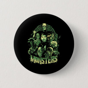 Macaron Rond 5 Cm Vintage Funny Monster Mash Frankenstein Horror Mov