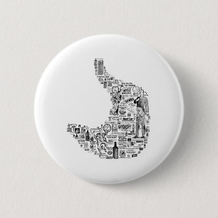 Macaron Rond 5 Cm Vintage Gastroenterology - gastroenterologist gift