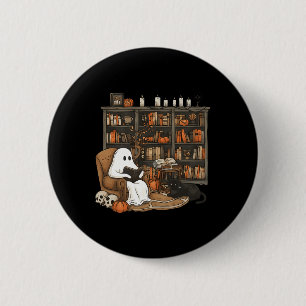 Macaron Rond 5 Cm Vintage Ghost Lecture Livre Lovers Bibliothèque Ha