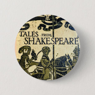 Macaron Rond 5 Cm Vintage"Histoires de Shakespeare" couverture de li