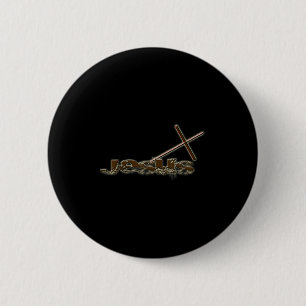 Macaron Rond 5 Cm Vintage Jésus Christ transportant la croix