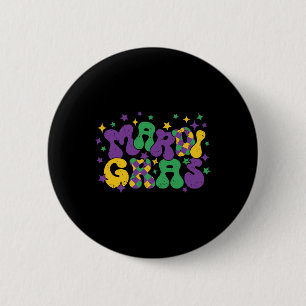 Macaron Rond 5 Cm Vintage Mascarade Mardi Gras Parade de perles Supe