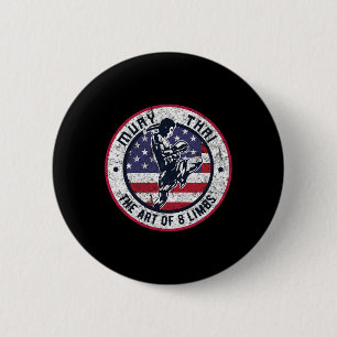 Macaron Rond 5 Cm Vintage Muay Thai Karate Boxe Mélange Arts Martiau