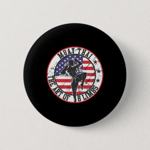 Macaron Rond 5 Cm Vintage Muay Thai Karate Boxe Mélange Arts Martiau