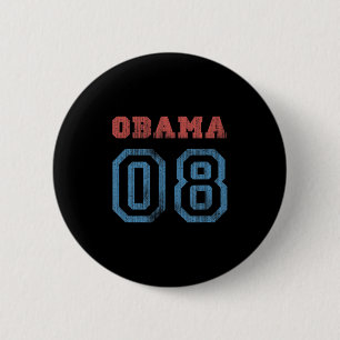 Macaron Rond 5 Cm Vintage Obama 08