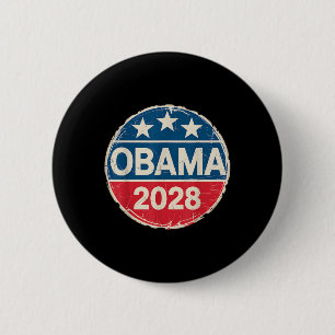 Macaron Rond 5 Cm Vintage Obama 2028 Un drôle d'élection politique p