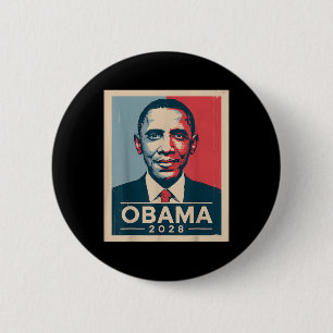Macaron Rond 5 Cm Vintage Obama 2028 Un drôle d'élection politique p