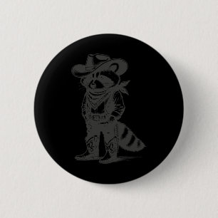 Macaron Rond 5 Cm Vintage Raccoon Cowboy Cowgirl Panda Western
