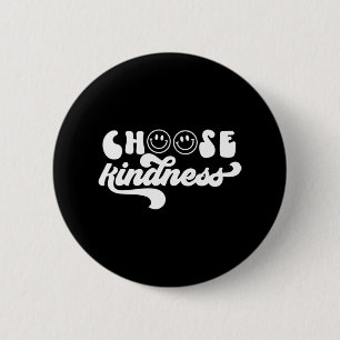 Macaron Rond 5 Cm Vintage Retro Choisissez Kindness Smile Face Inspi