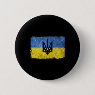 Macaron Rond 5 Cm Vintage Retro Ukraine Patriote de la fierté du dra