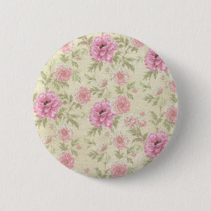 Macaron Rond 5 Cm Vintage Rose rose rose floral
