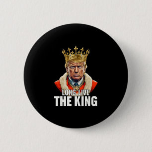 Macaron Rond 5 Cm Vintage Trump Vive le roi American Patrioti