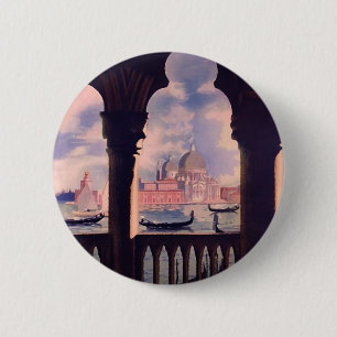 Macaron Rond 5 Cm Vintage Venice