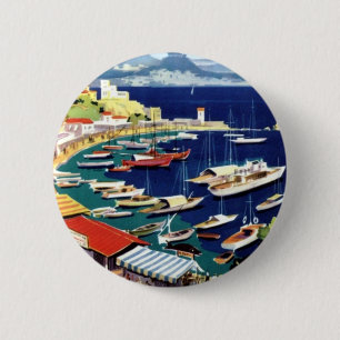 Macaron Rond 5 Cm Vintage voyage Athènes Grèce