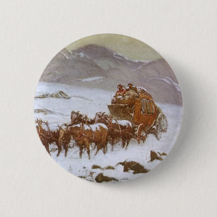 Macaron Rond 5 Cm Vintage West, Pourquoi le courrier a été tardif pa