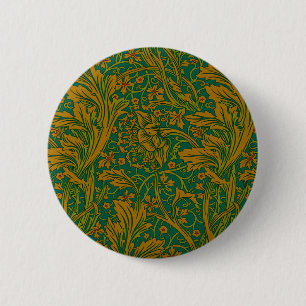Macaron Rond 5 Cm Vintage William Morris Arcadia sans couture