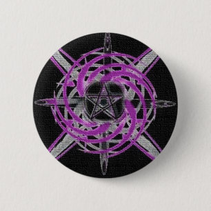 Macaron Rond 5 Cm Violet de l'Étoile de feu