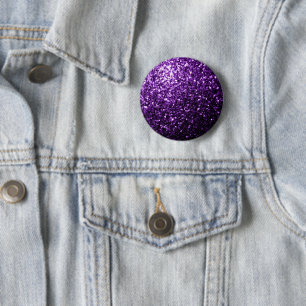 Macaron Rond 5 Cm Violet foncé faux paillettes brillantes scintillen