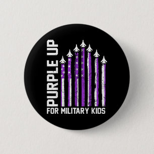 Macaron Rond 5 Cm Violet pour les enfants de militaires tout-petit f